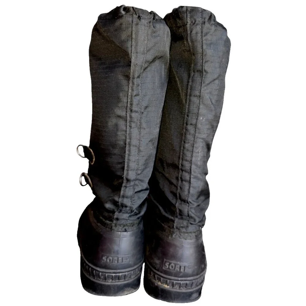 Sorel Glacier NL1042-010 Black‎ Lined Winter Snow Boots Women's US 9 Excellent